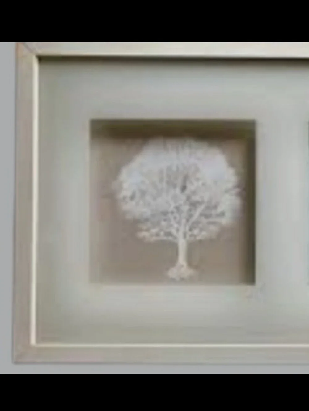 NWOT IKEA Trees Art 3D Shadow Box Wood Framed White Nature  Elegance 28